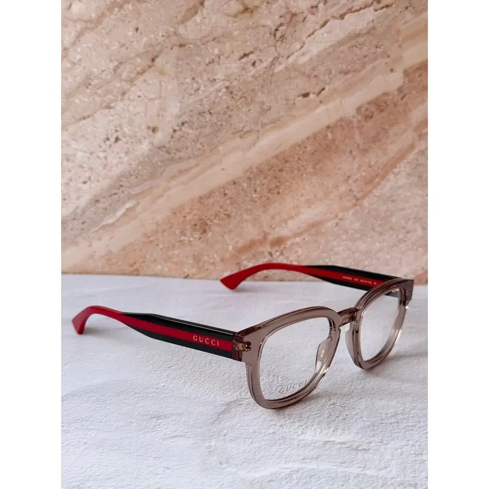 NEW Gucci GG1992O Transparent Brown Eyeglasses Frames
